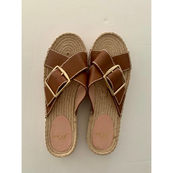 J. Crew Leather Cross-Strap Espadrilles 8.5 NWOT - Picture 5 of 6